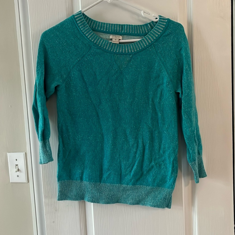 J Crew Turquoise Merino Wool Sweater